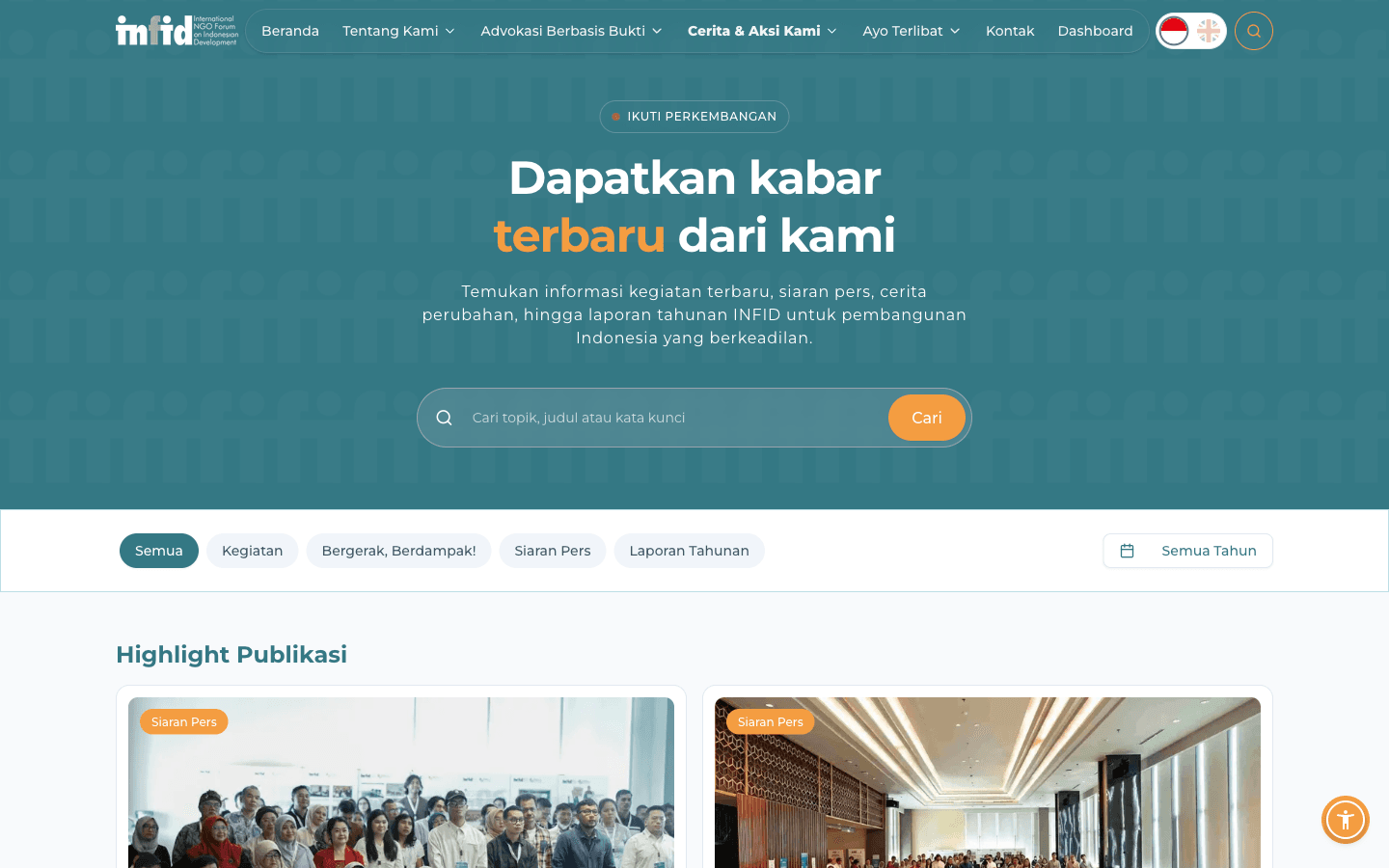 Stories of change, activities, and press release updates